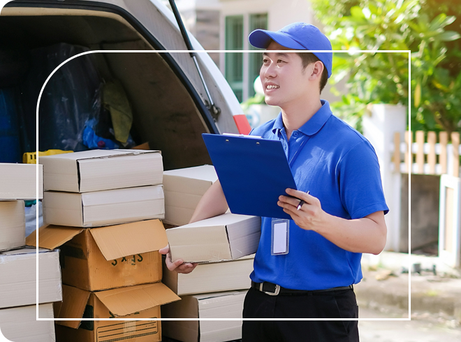 A local service provider delivering packages